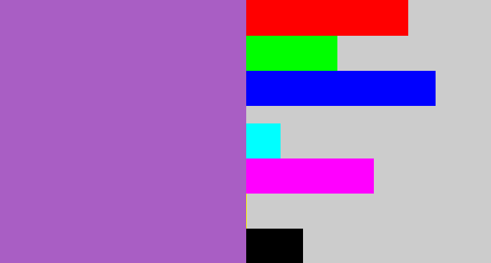 Hex color #a95ec4 - amethyst
