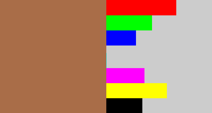 Hex color #a96d48 - earth