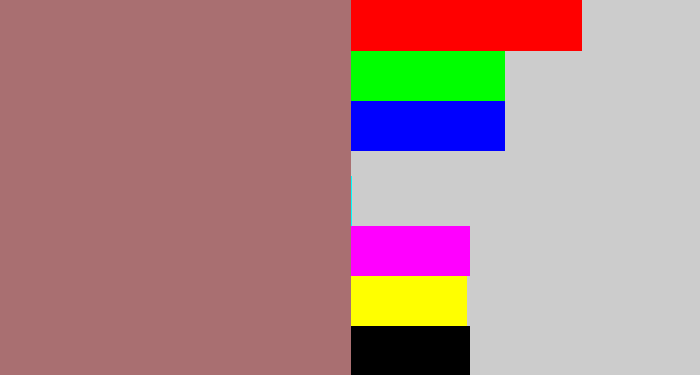 Hex color #a96f71 - mauve