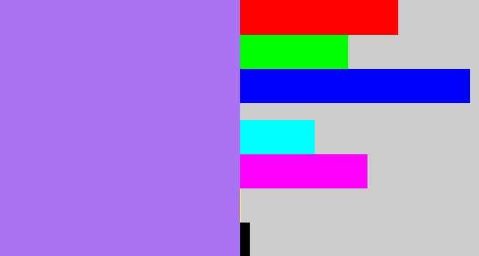 Hex color #a973f4 - light urple