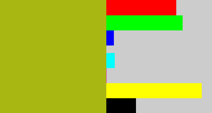 Hex color #a9b712 - snot