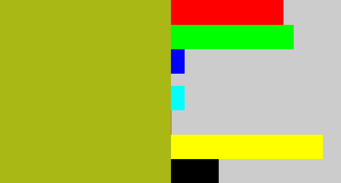 Hex color #a9b814 - snot