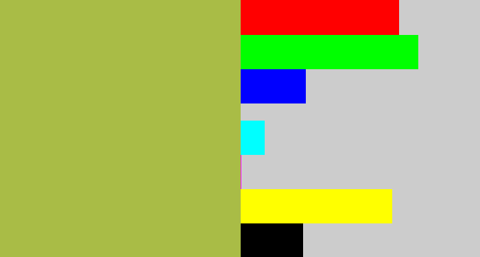 Hex color #a9bc46 - booger