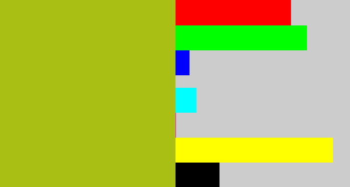 Hex color #a9bf14 - snot