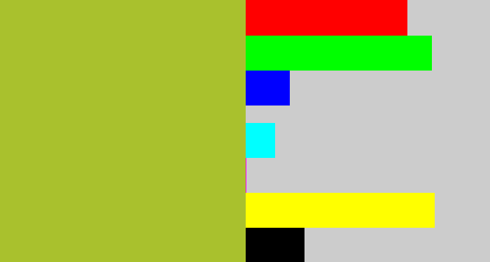 Hex color #a9c12d - pea