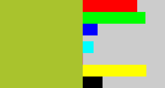 Hex color #a9c32d - pea