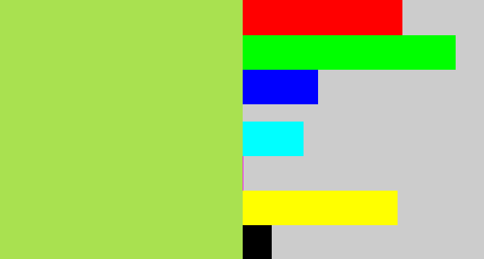 Hex color #a9e150 - kiwi