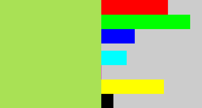 Hex color #a9e155 - kiwi