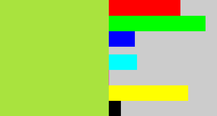 Hex color #a9e33e - kiwi