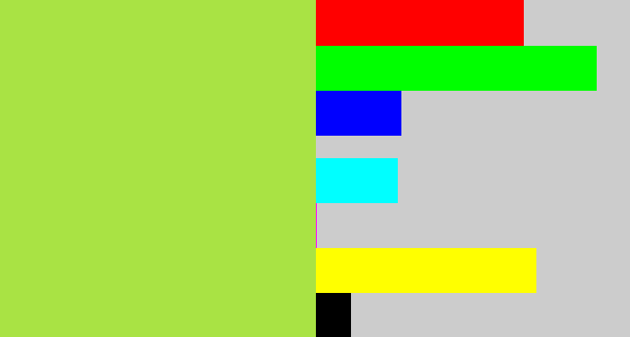 Hex color #a9e344 - kiwi