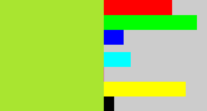 Hex color #a9e530 - kiwi