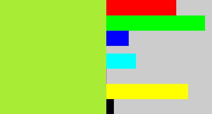 Hex color #a9ec36 - kiwi