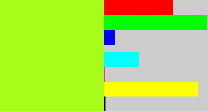 Hex color #a9fc19 - yellowgreen