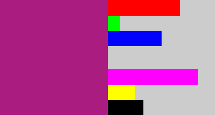 Hex color #aa1c7f - warm purple