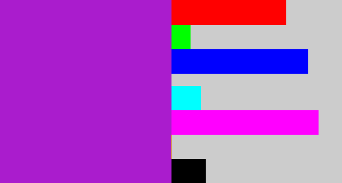 Hex color #aa1ccd - barney