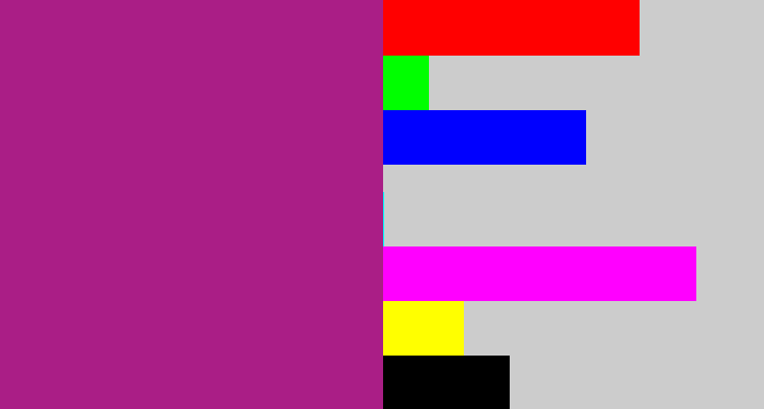 Hex color #aa1e86 - warm purple