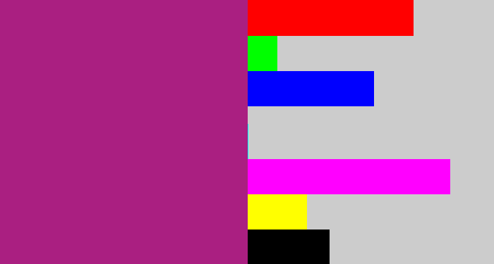 Hex color #aa1f81 - warm purple