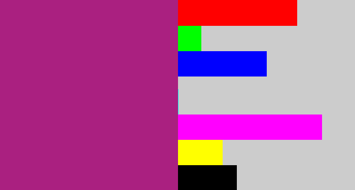 Hex color #aa2080 - warm purple