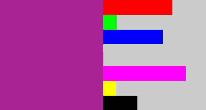 Hex color #aa2295 - warm purple