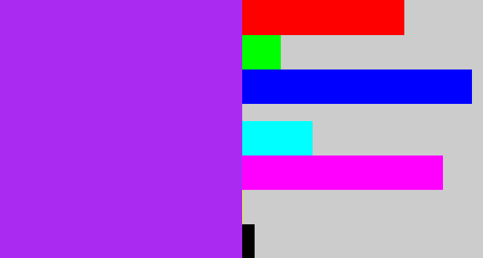 Hex color #aa2af1 - electric purple