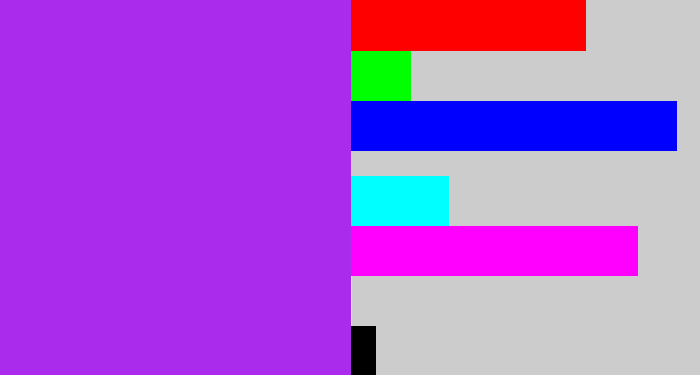 Hex color #aa2bec - electric purple