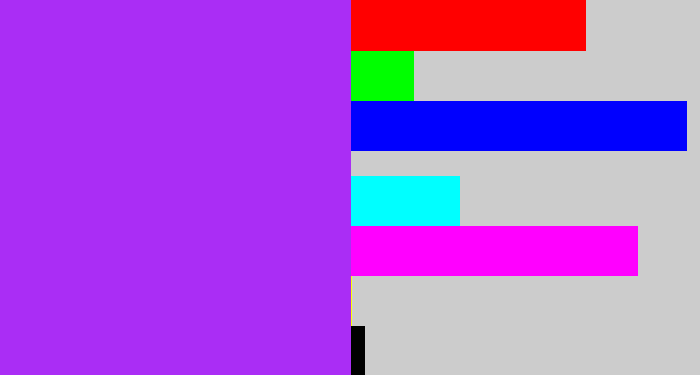 Hex color #aa2df5 - electric purple