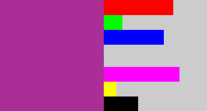 Hex color #aa2e95 - warm purple