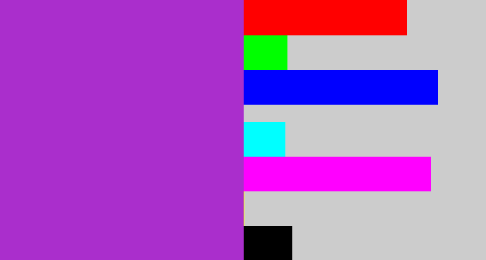 Hex color #aa2ecc - barney