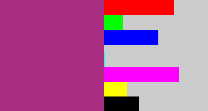 Hex color #aa2f84 - warm purple