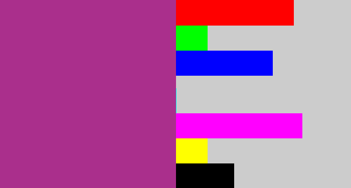 Hex color #aa2f8c - warm purple