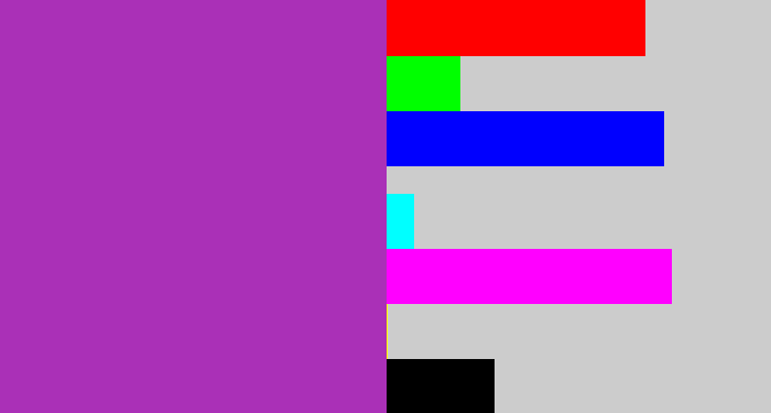 Hex color #aa30b7 - barney