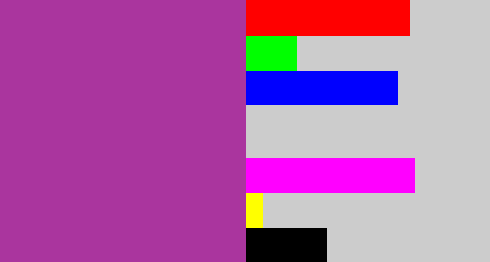 Hex color #aa359e - ugly purple