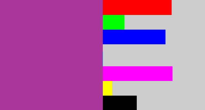 Hex color #aa369b - ugly purple
