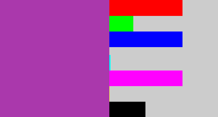 Hex color #aa38ac - ugly purple