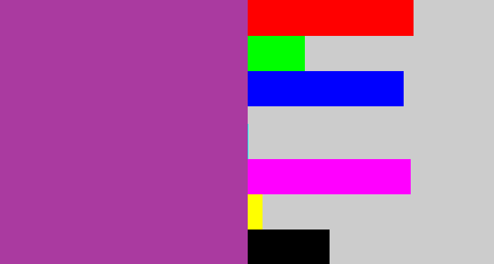 Hex color #aa3aa0 - ugly purple