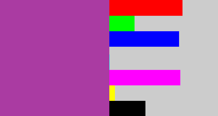 Hex color #aa3ba2 - ugly purple