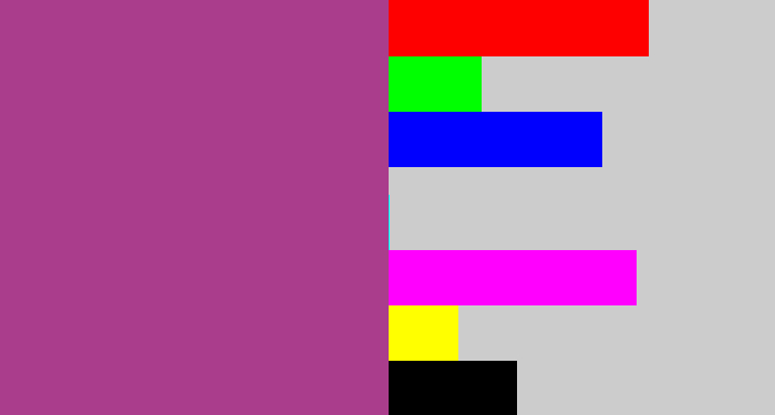 Hex color #aa3d8c - ugly purple