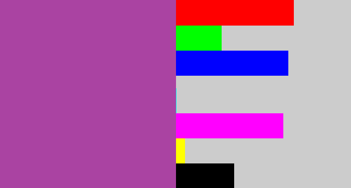 Hex color #aa43a2 - ugly purple