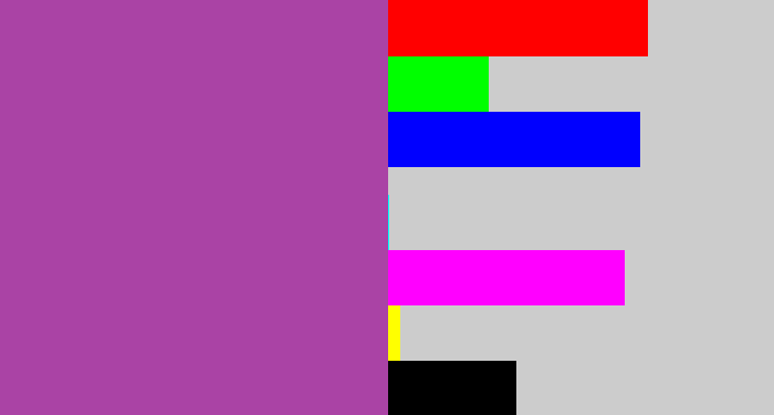Hex color #aa43a5 - ugly purple