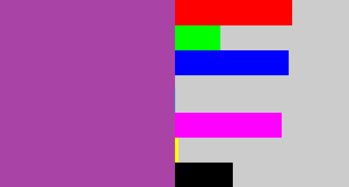 Hex color #aa43a6 - ugly purple