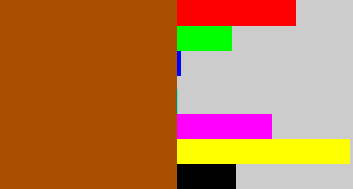 Hex color #aa4e04 - cinnamon
