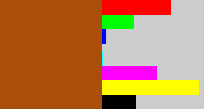 Hex color #aa4f09 - cinnamon