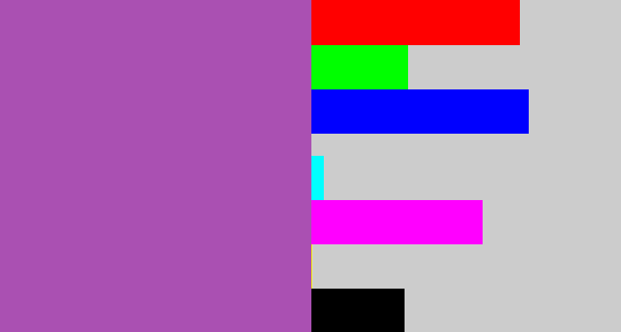 Hex color #aa50b2 - ugly purple