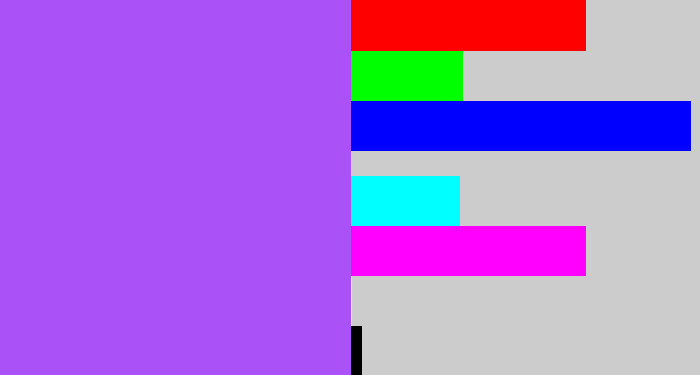 Hex color #aa51f7 - lighter purple