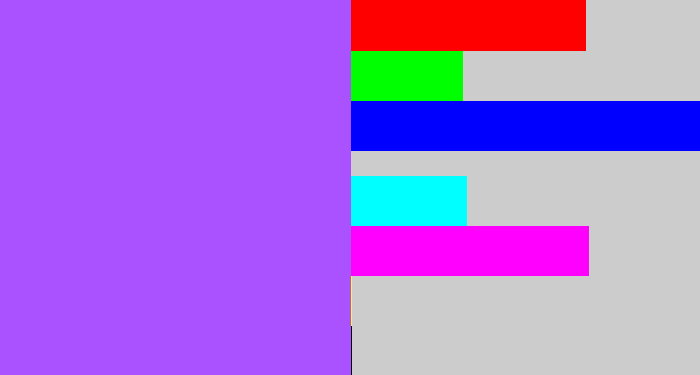 Hex color #aa52ff - lighter purple
