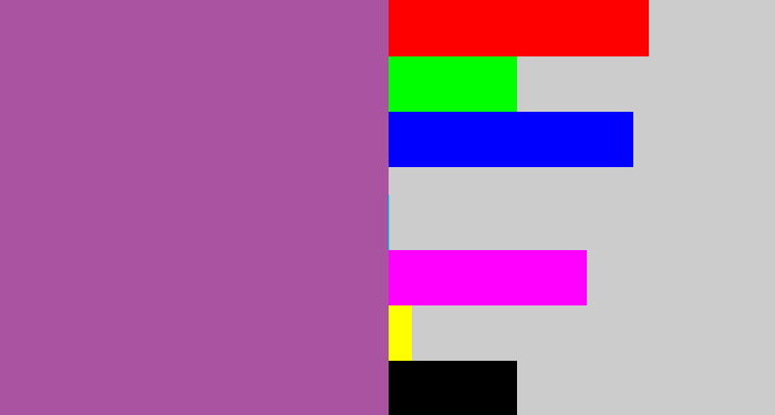Hex color #aa53a0 - ugly purple