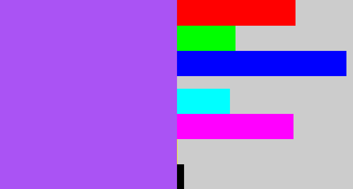 Hex color #aa53f4 - lighter purple