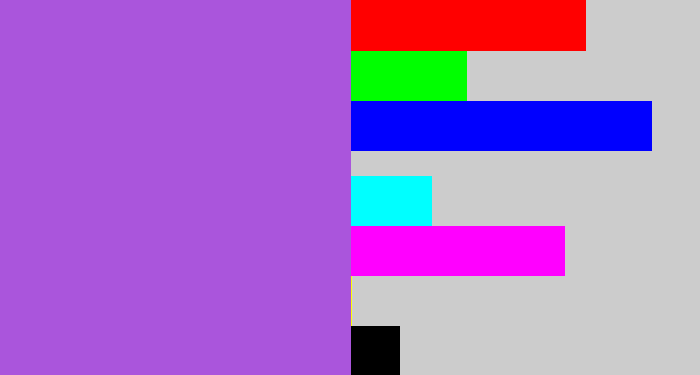 Hex color #aa55dc - lightish purple