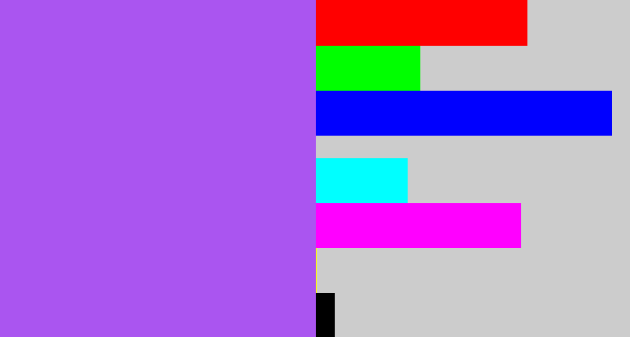 Hex color #aa55f0 - lighter purple