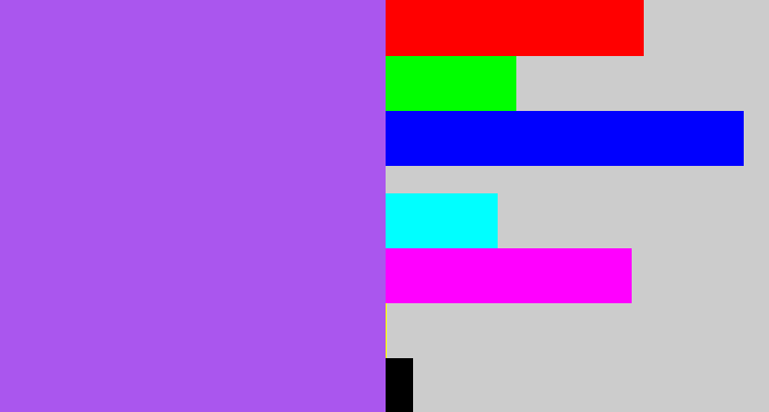 Hex color #aa56ee - lighter purple